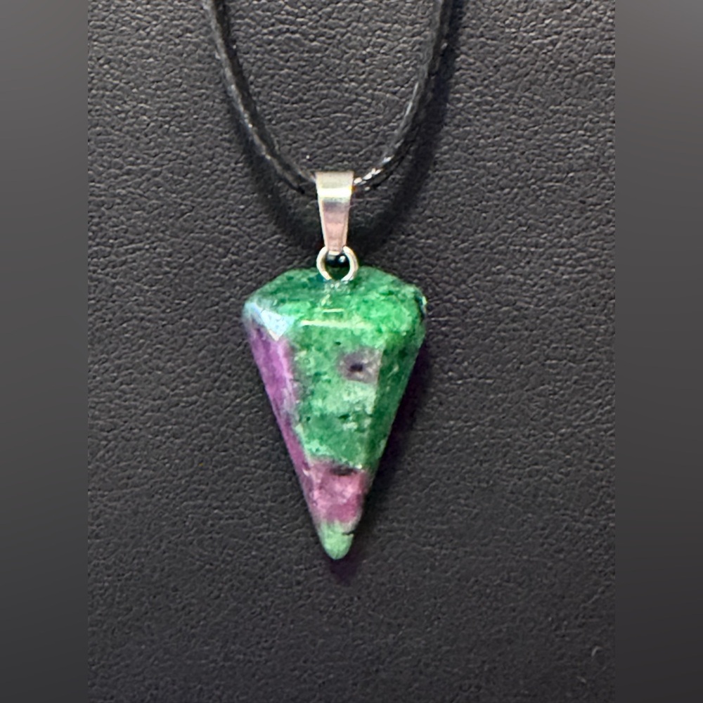 Assorted Spear Shaped Faceted Gemstone Pendant Necklace - Women Jewelry